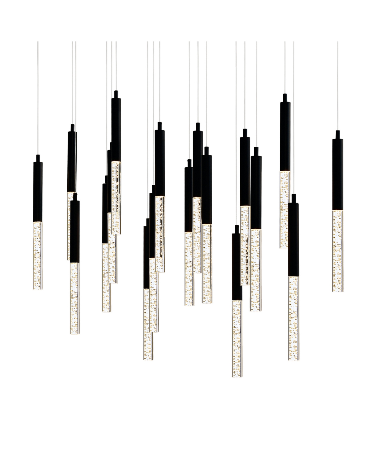 Shop Cwi Lighting 48" Metal Dragonswatch Integrated Led Chandelier In Black