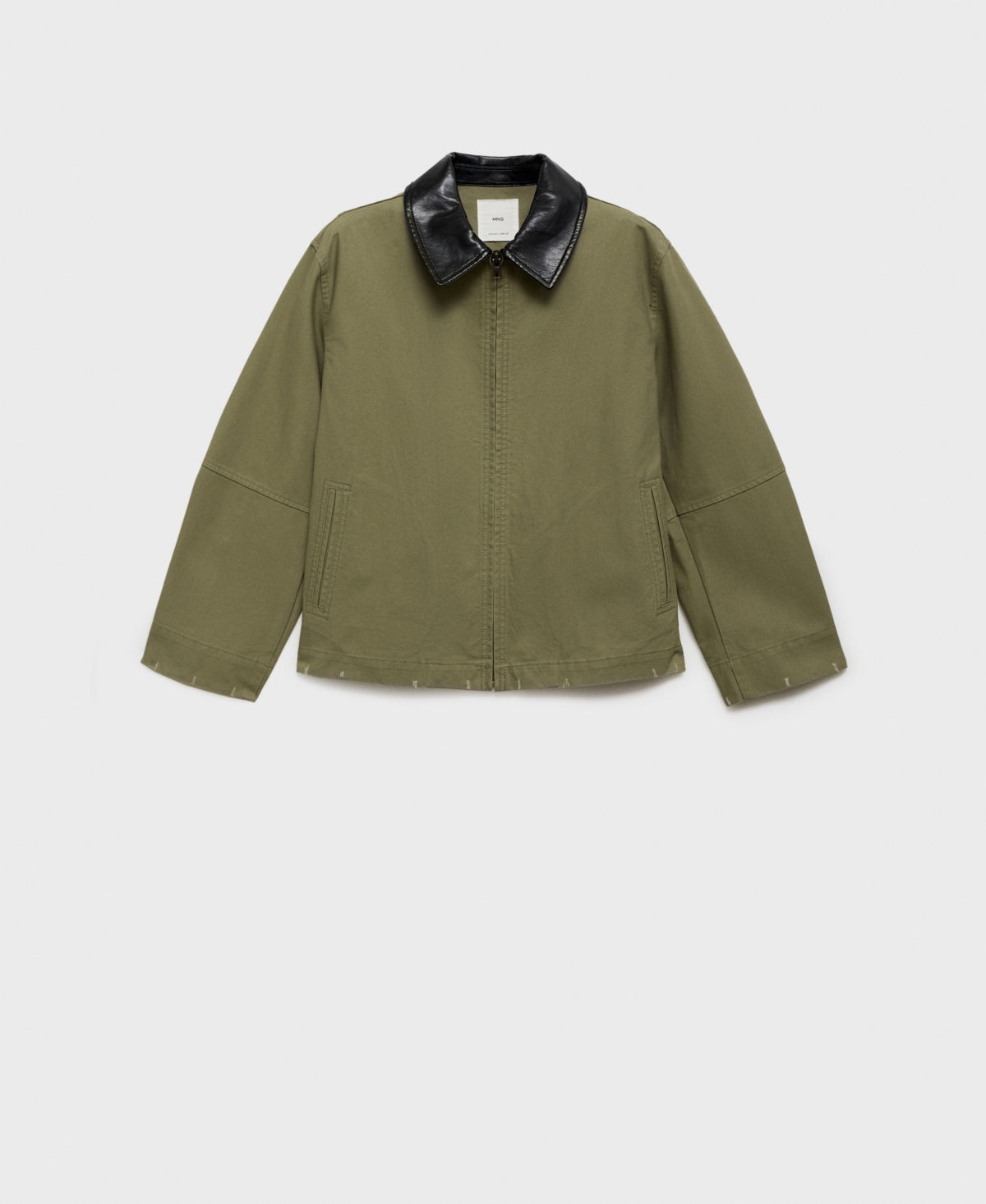 Mango Women's Contrast Collar Cotton Jacket