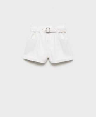 Women's Rolled Hem Paper Bag Shorts