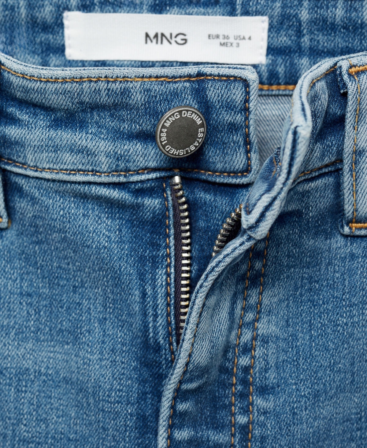 Mango Oversize Denim Jacket In Medium Blue