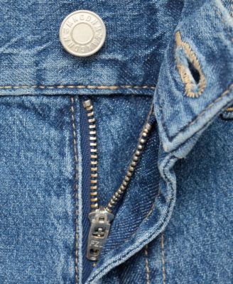 MANGO Women's High-Rise Wide Leg Jeans