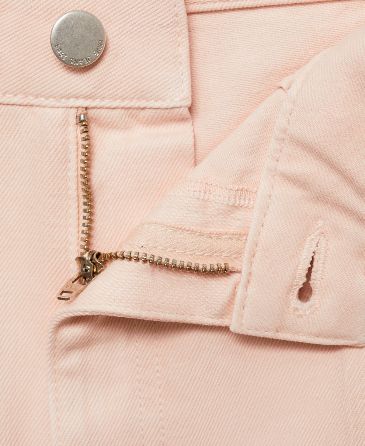 Mango Women's High-rise Wide Leg Jeans In Pastel Pink