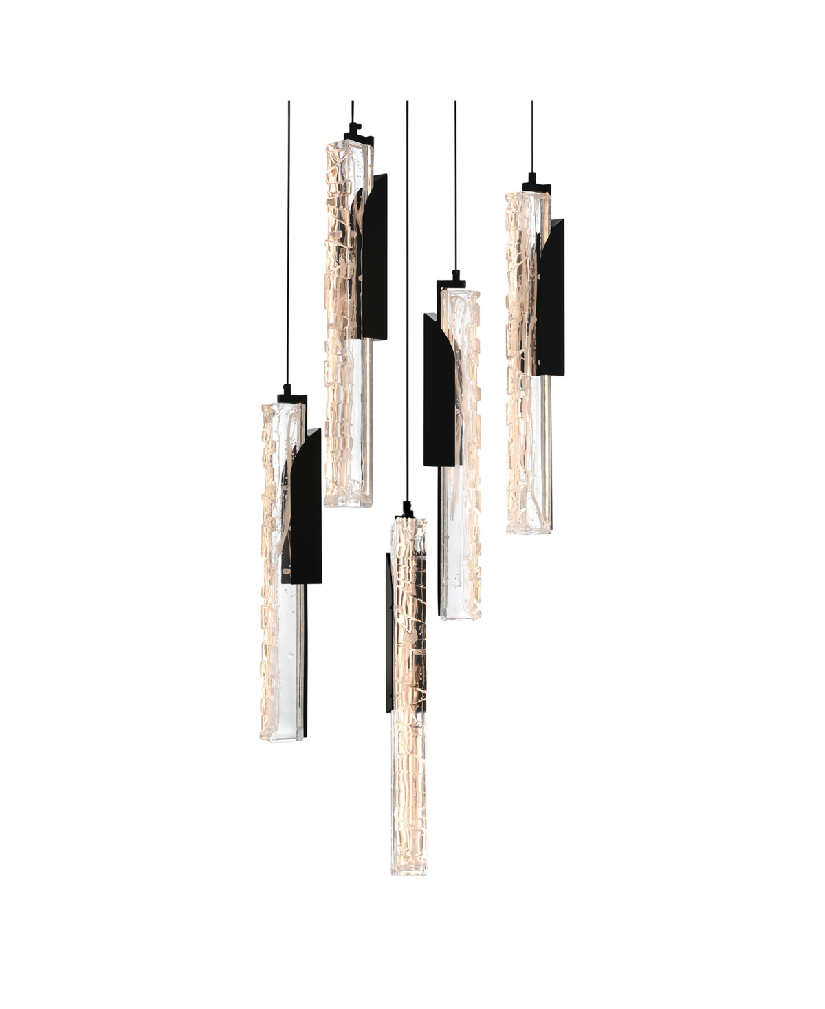 Cwi Lighting 18" Metal Valira Integrated Led Mini Pendant In Black