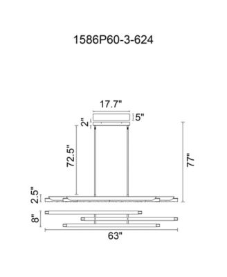 4.5" Metal Valira Integrated LED Chandelier