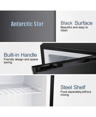 Upright Freezer – 3.0 Cu.ft Compact Mini Freezer, Reversible Door, Temp Control, Removable Shelves, Stainless Steel for Home/Office