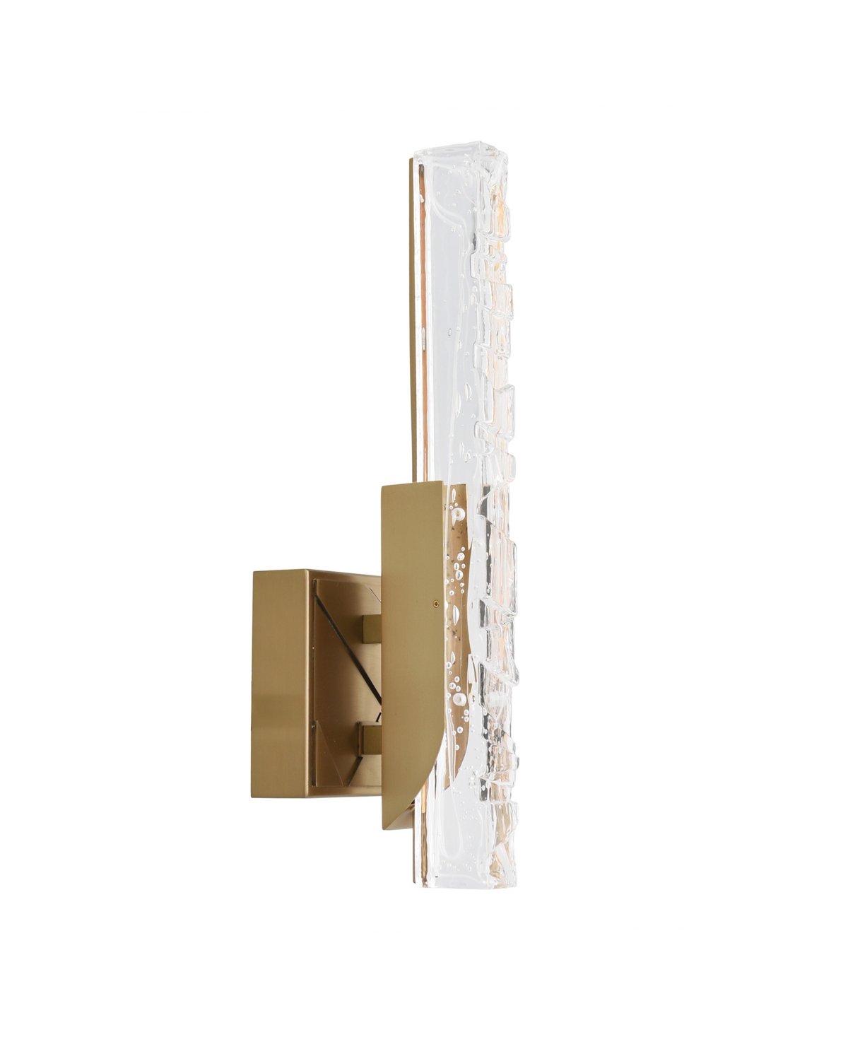 Shop Cwi Lighting 16" Metal Valira Integrated Led Wall Light In Brass