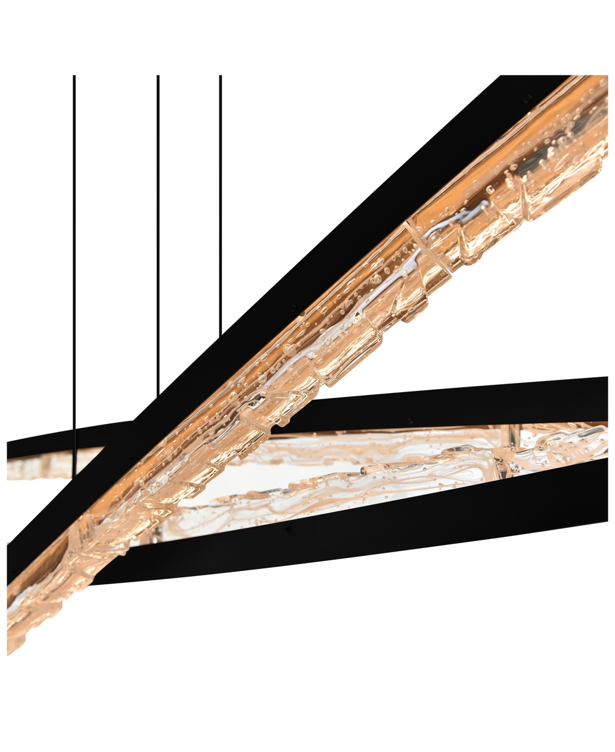 Cwi Lighting 21" Metal Saber Integrated Led Chandelier In Black
