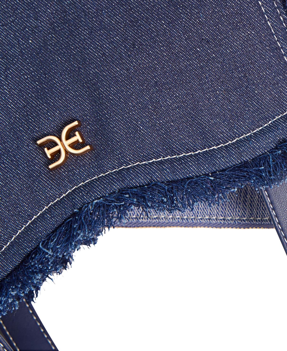 SAM EDELMAN IRINA DENIM REVERSIBLE TOTE BAG 