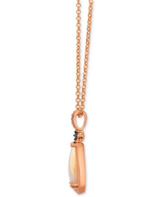 Neopolitan Opal™ (1 ct. t.w.), Blueberry Sapphire™ & Nude Diamond™ Pendant Necklace in 14k Rose Gold, 19"