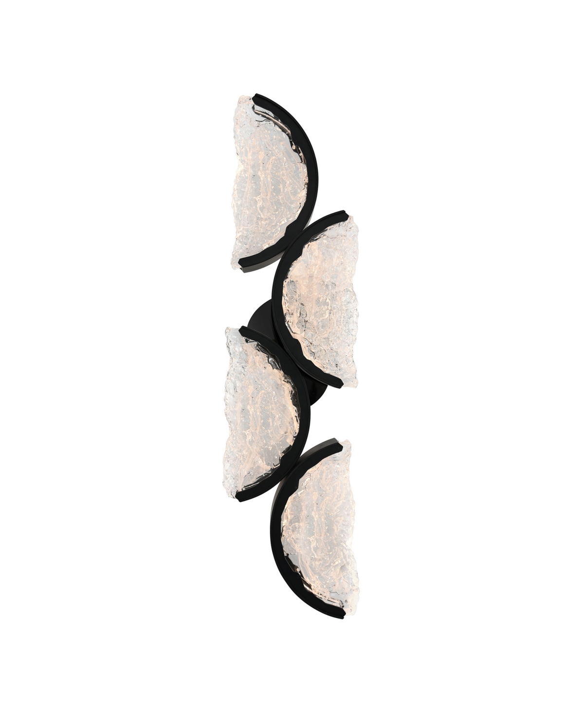 Shop Cwi Lighting 28" Metal Moon Integrated Led Wall Light In Black