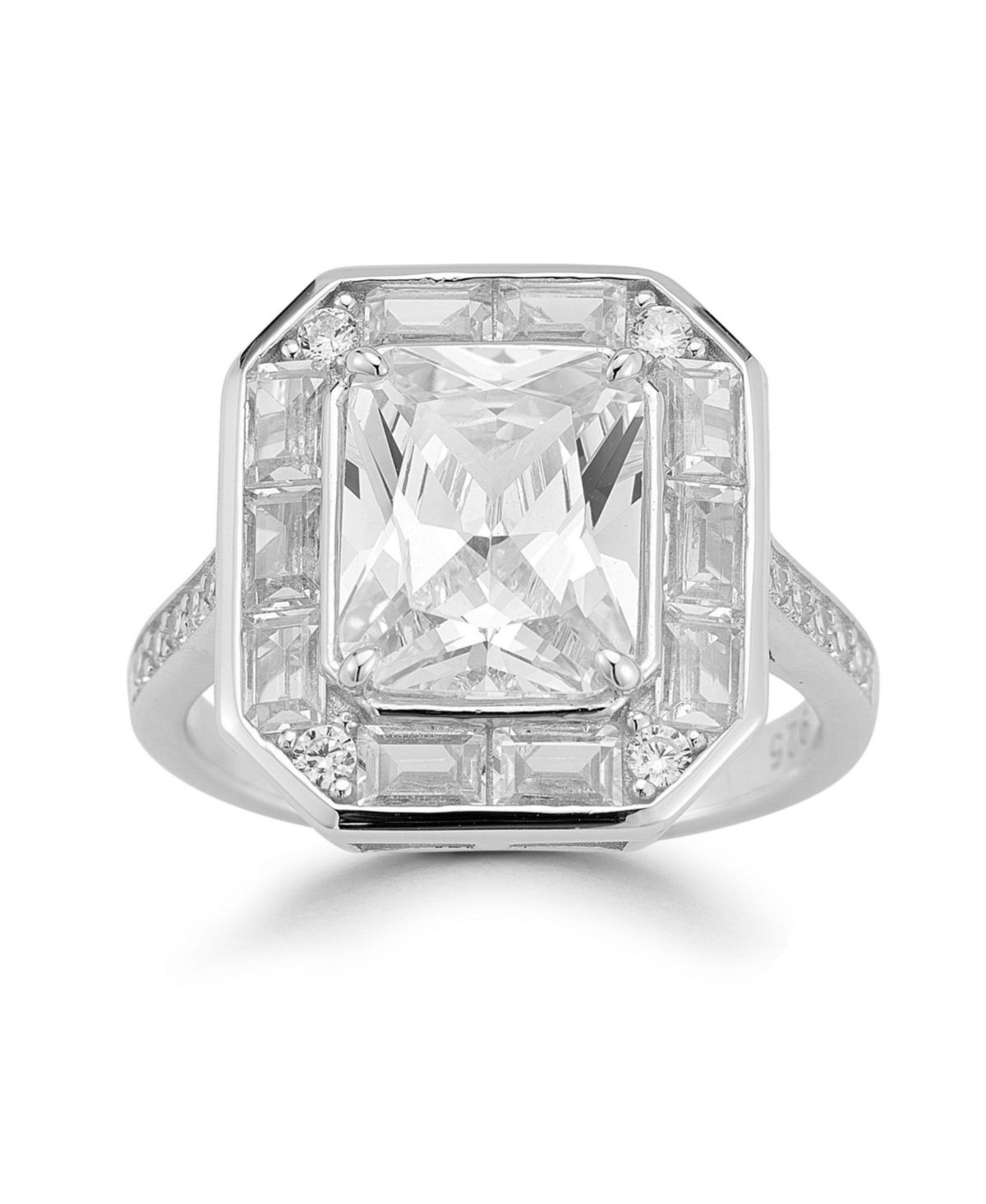 Sterling Silver Cocktail Engagement Ring - Gold