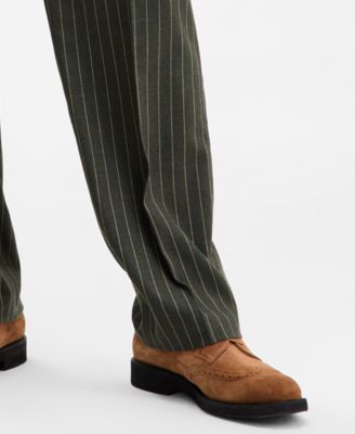 Men's Modern-Fit Pleated Pinstripe Suit Pants