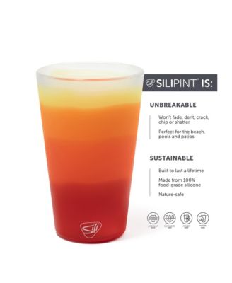 Pint Glasses: 4 pk - 2 Marigold & 2 Habiscus