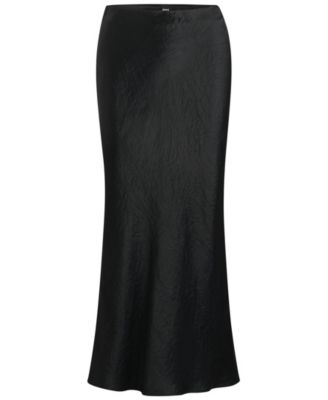 Women’s Crinkled Midi-Length Skirt