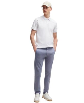 Men's Slim-Fit Stretch-Cotton Logo Patch Polo Shirt