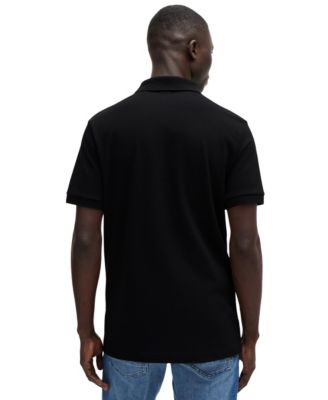 Men's Stretch-Cotton Logo Patch Slim-Fit Polo Shirt