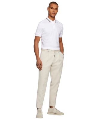 Men's Slim-Fit Striped Collar Polo