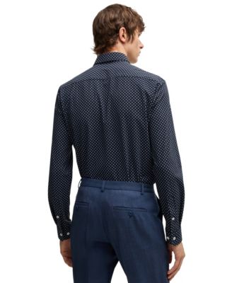 Men's Slim-Fit Geometric Print Shirt