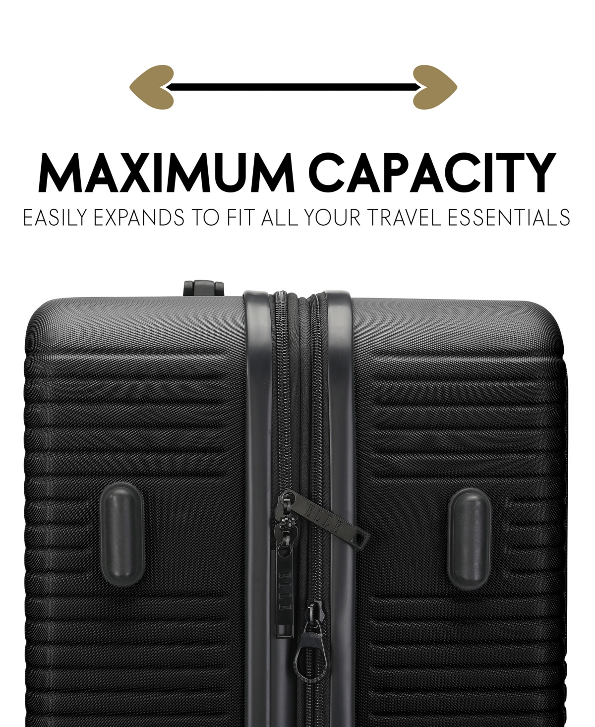 Elle Passage 3-Piece Expandable Retro Spinner Luggage Set