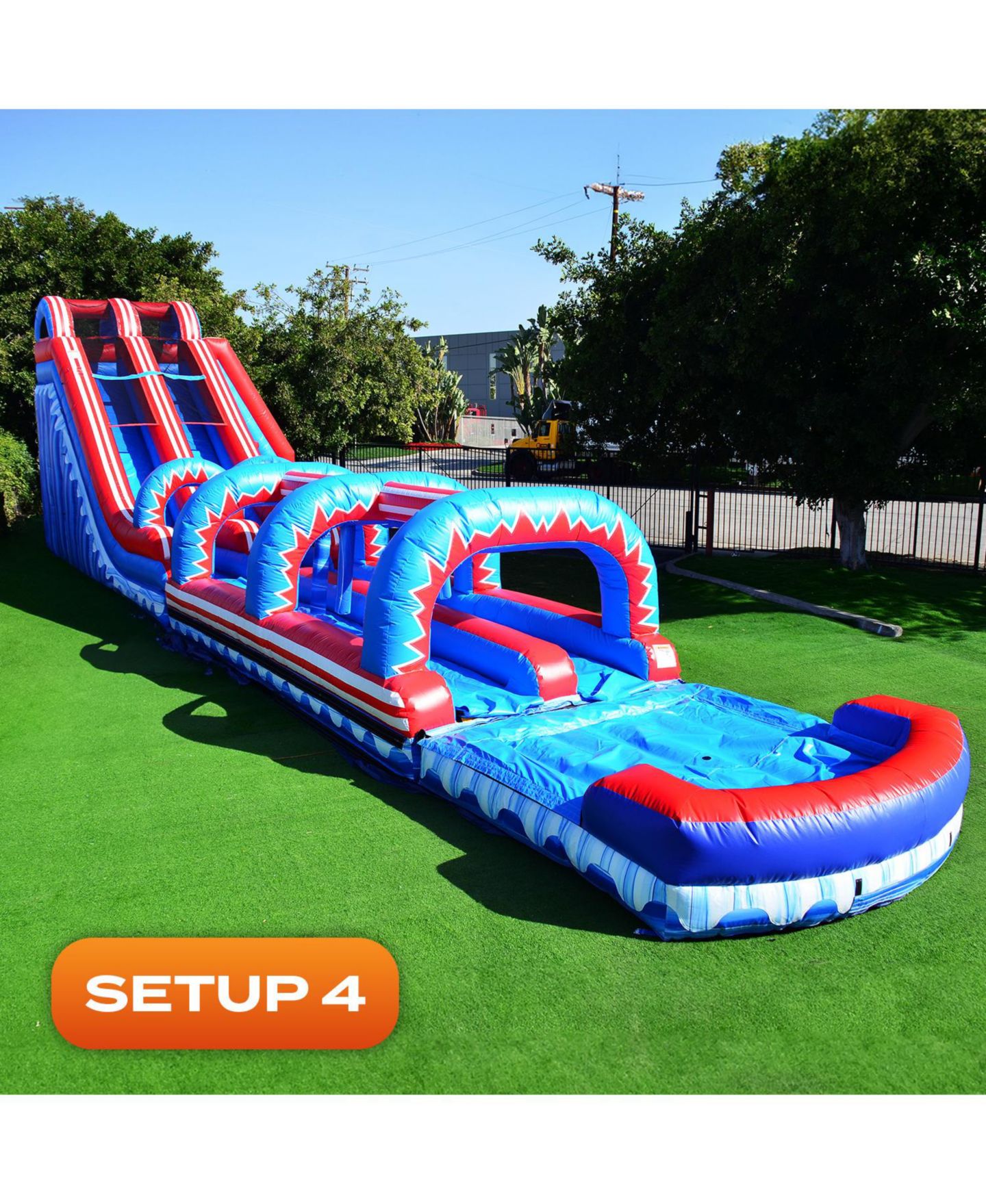 Детская игрушка Jumporange Flash Dual Lane Slide 20 Ft Vinyl 5 in 1 Slip N Slide, Up to 4 Players, Ages 6+, цвет: Open Miscellaneous — фото 5