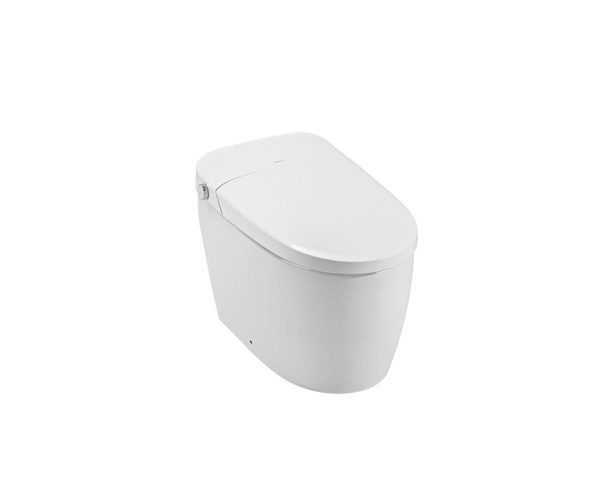 Smart Toilet With Motion Sensor, Heated Seat And Self-Cleaning For Bathrooms - White