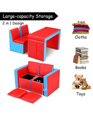 Multi-functional Kids Sofa Table Chair Set