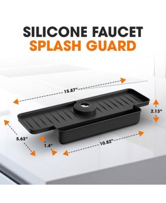 Silicone Faucet Draining Mat with Soap Holder