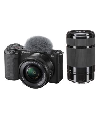Sony ZV-E10 Mirrorless Interchangeable Lens Vlogging Camera with 16-50mm Lens, Black - Bundle with E 55-210mm f/4.5-6.3 OSS High Definition