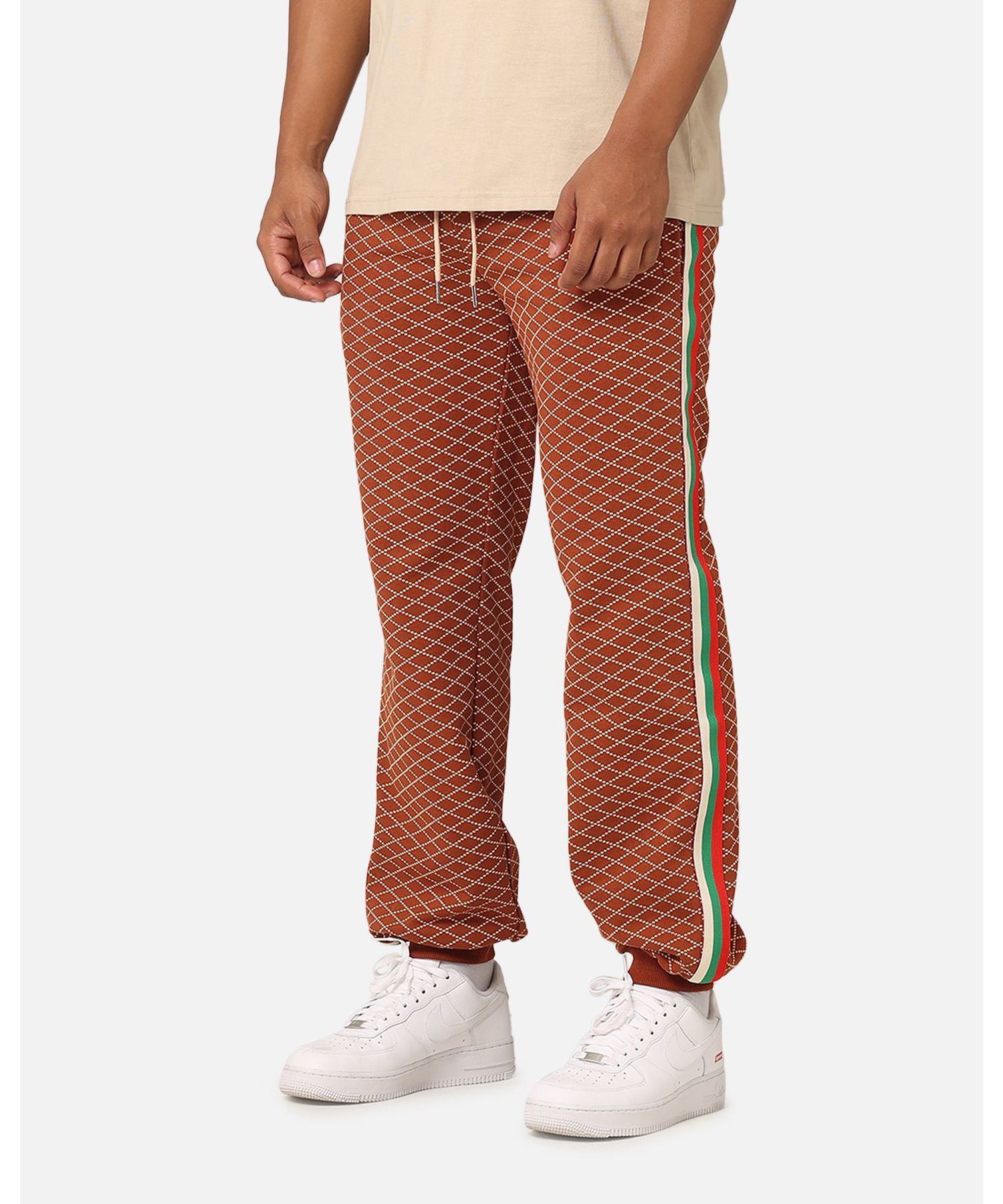 Big & Tall Luxe Printed Pants, Brown, 3XL