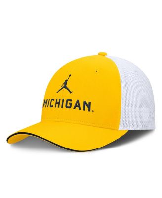Jordan - Men's&nbsp; Maize/White Michigan Wolverines Rise Adjustable Trucker Hat