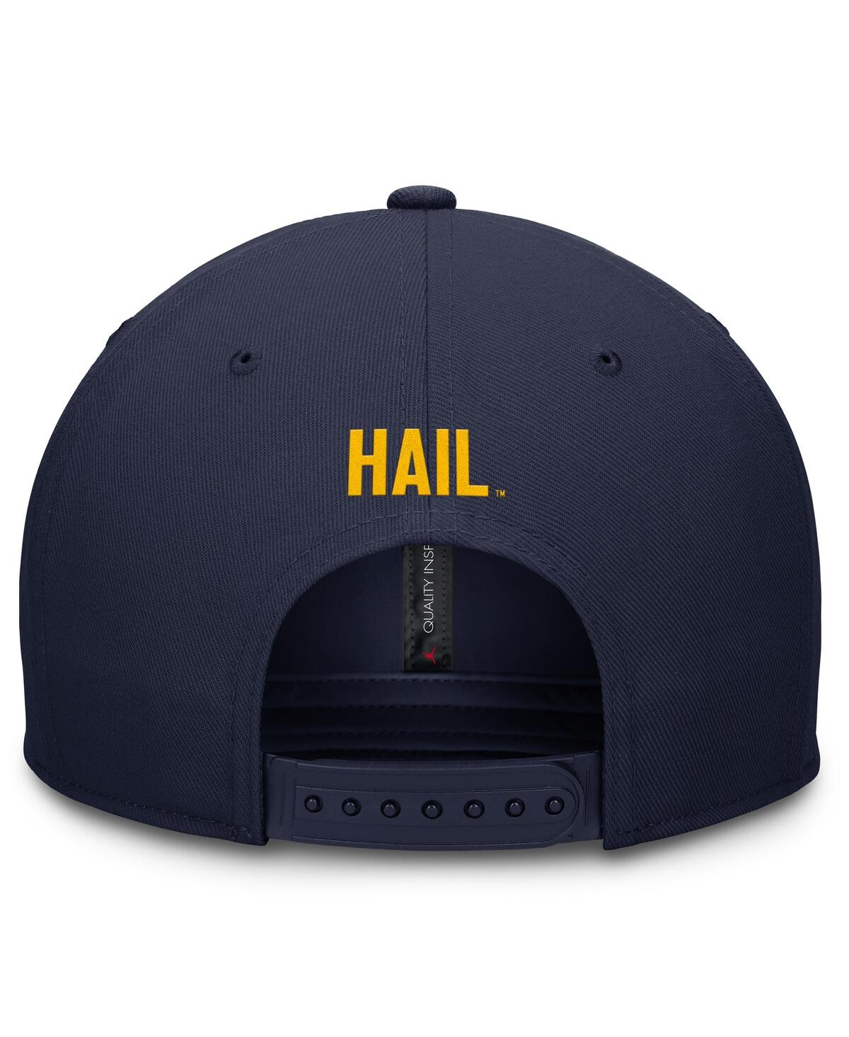 Jordan Men's Navy Michigan Wolverines Dry-fit Pro Adjustable Hat In Navy