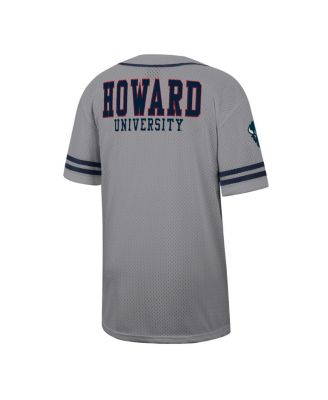 Men's Gray Howard Bison Free Spirited Baseball Jersey