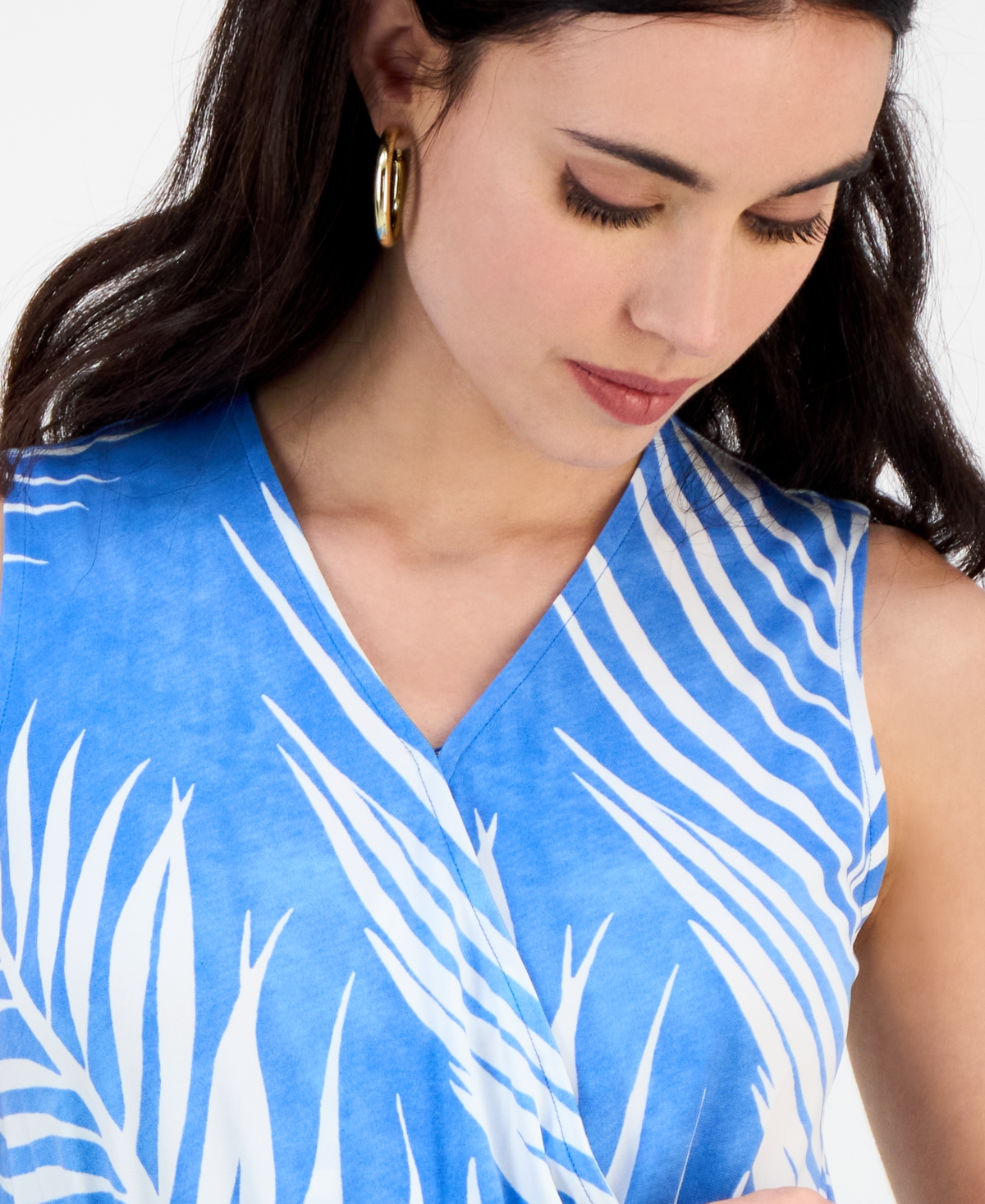 Inc International Concepts Petite Printed Tie-waist Jumpsuit, Exclusively At Macy's