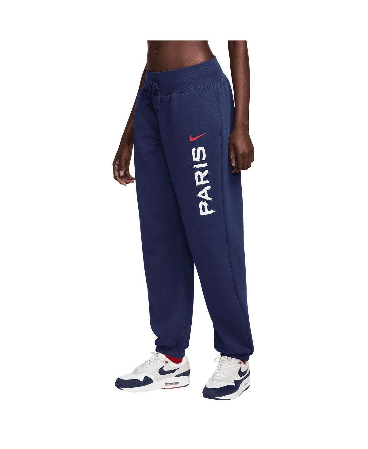 Nike Women's Navy Paris Saint-germain Phoenix Fleece Pants In Navy