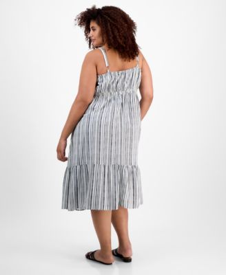 Trendy Plus Size Printed Midi Dress