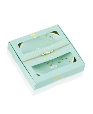 Bracelet + Dish Set - SPLASH - Rnd dish/Card Box