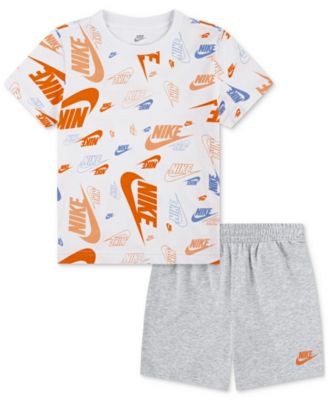 Nike - Little Kids Printed T-Shirt & Lightweight French Terry Shorts, 2 Piece Set