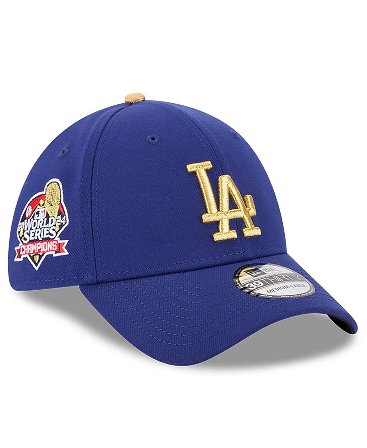 Shop New Era Men's Royal Los Angeles Dodgers 2025 Gold Collection 39thirty Flex Hat