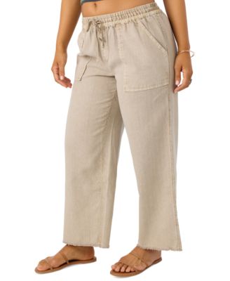 Juniors' Sevie Cotton Twill Pull-On Pants