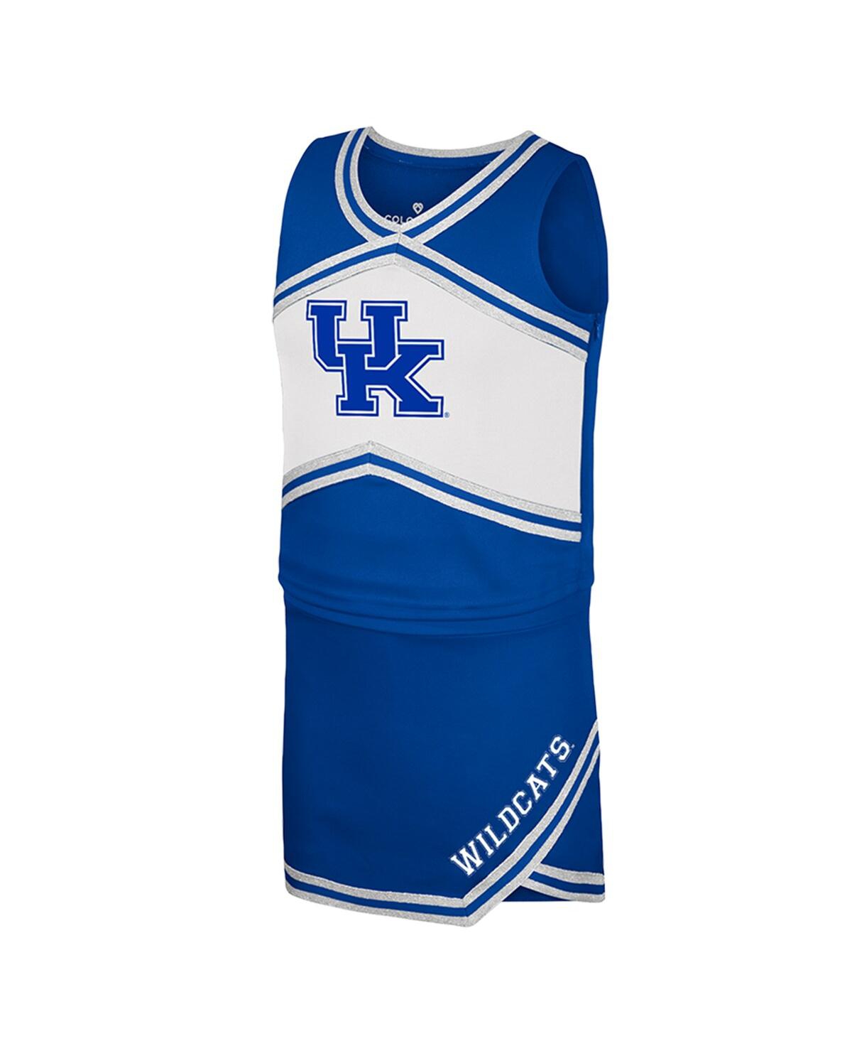Colosseum Big Girls 2-piece Royal Kentucky Wildcats Cheerleader Top And Skirt Set