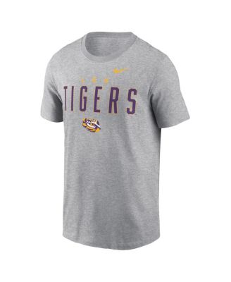 Men's Heather Gray LSU Tigers Campus 2-Hit Primary Mascot T-Shirt