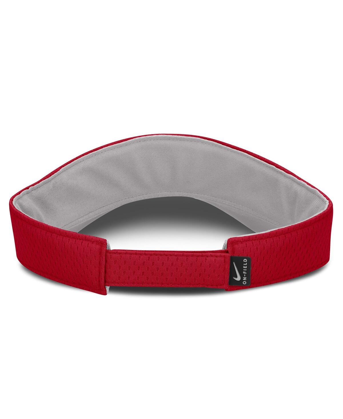 Nike Men's And Women's Scarlet Ohio State Buckeyes 2025 Dugout Softball Ace Performance Adjustable Visor In Scarlet