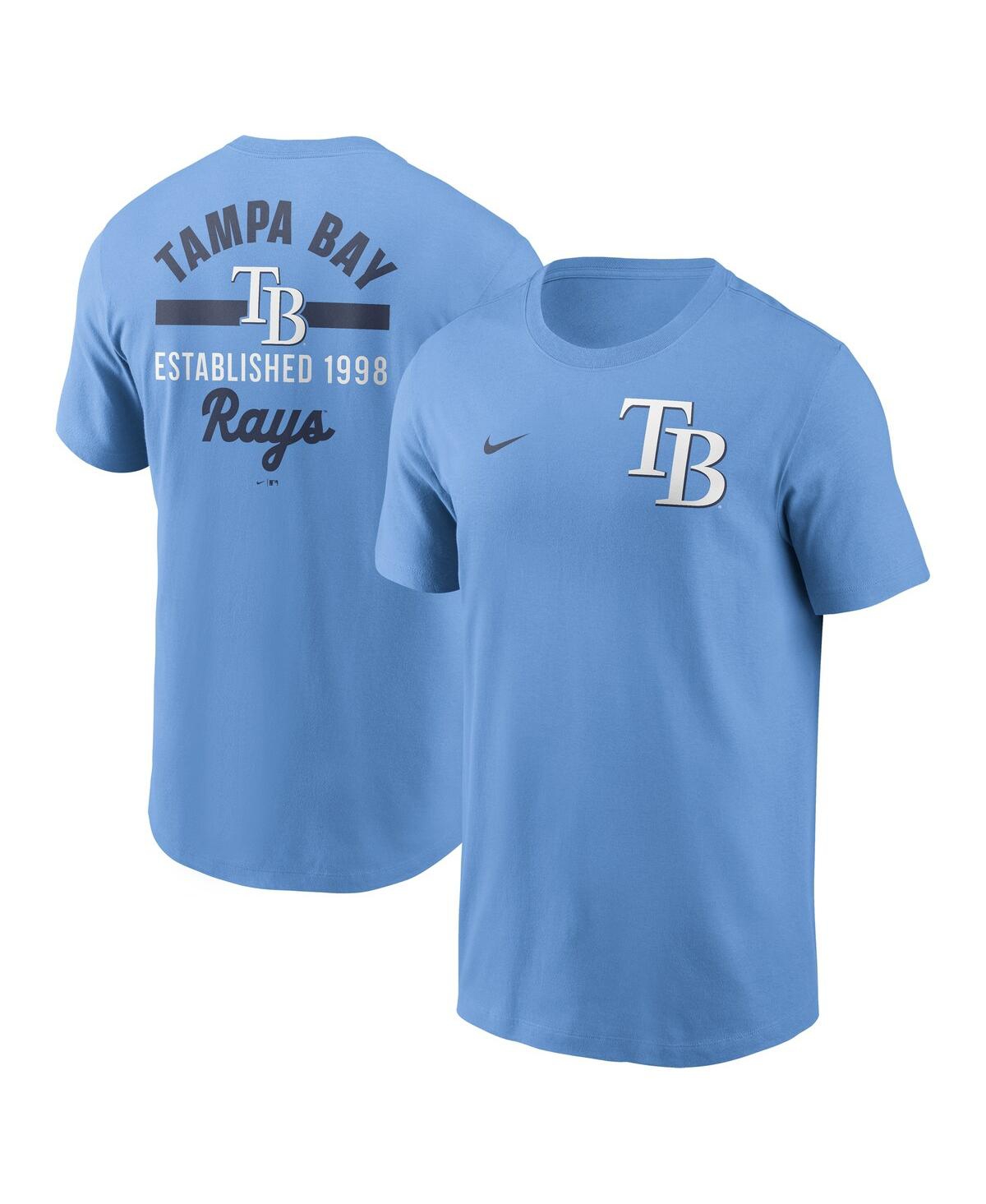 Nike Men's Light Blue Tampa Bay Rays 2-Hit T-Shirt - Light Blue