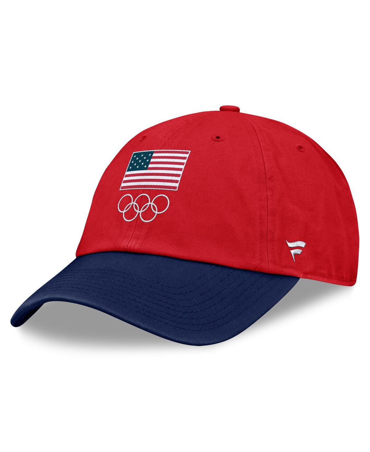 Fanatics Men's Red Team Usa Freedom Adjustable Hat In Red
