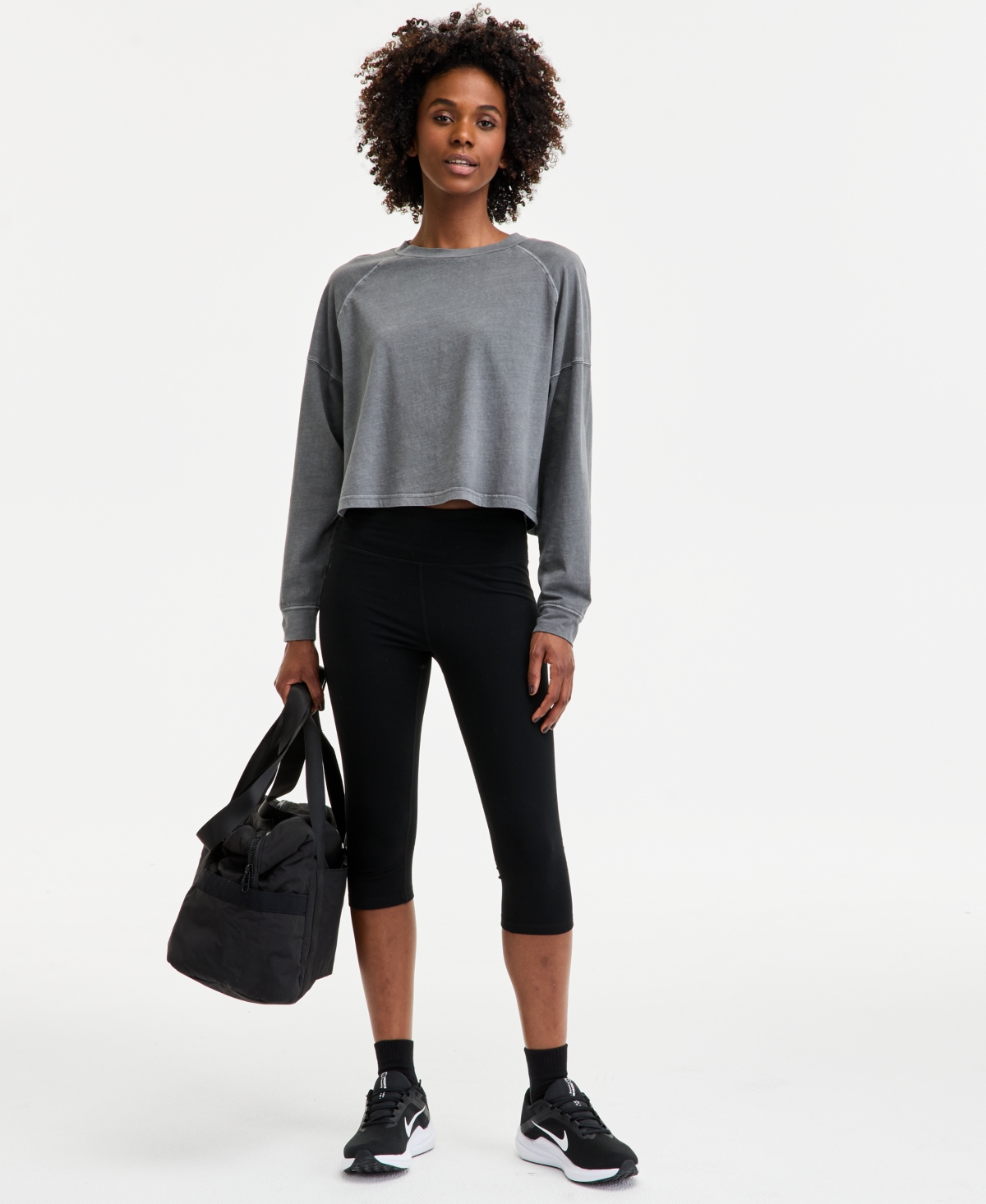 Id Ideology Women's Soft Cropped Leggings, Exclusively At Macy's
