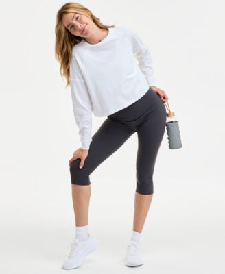 ID Ideology - Women's Soft Flex Solid-Color Cropped Leggings