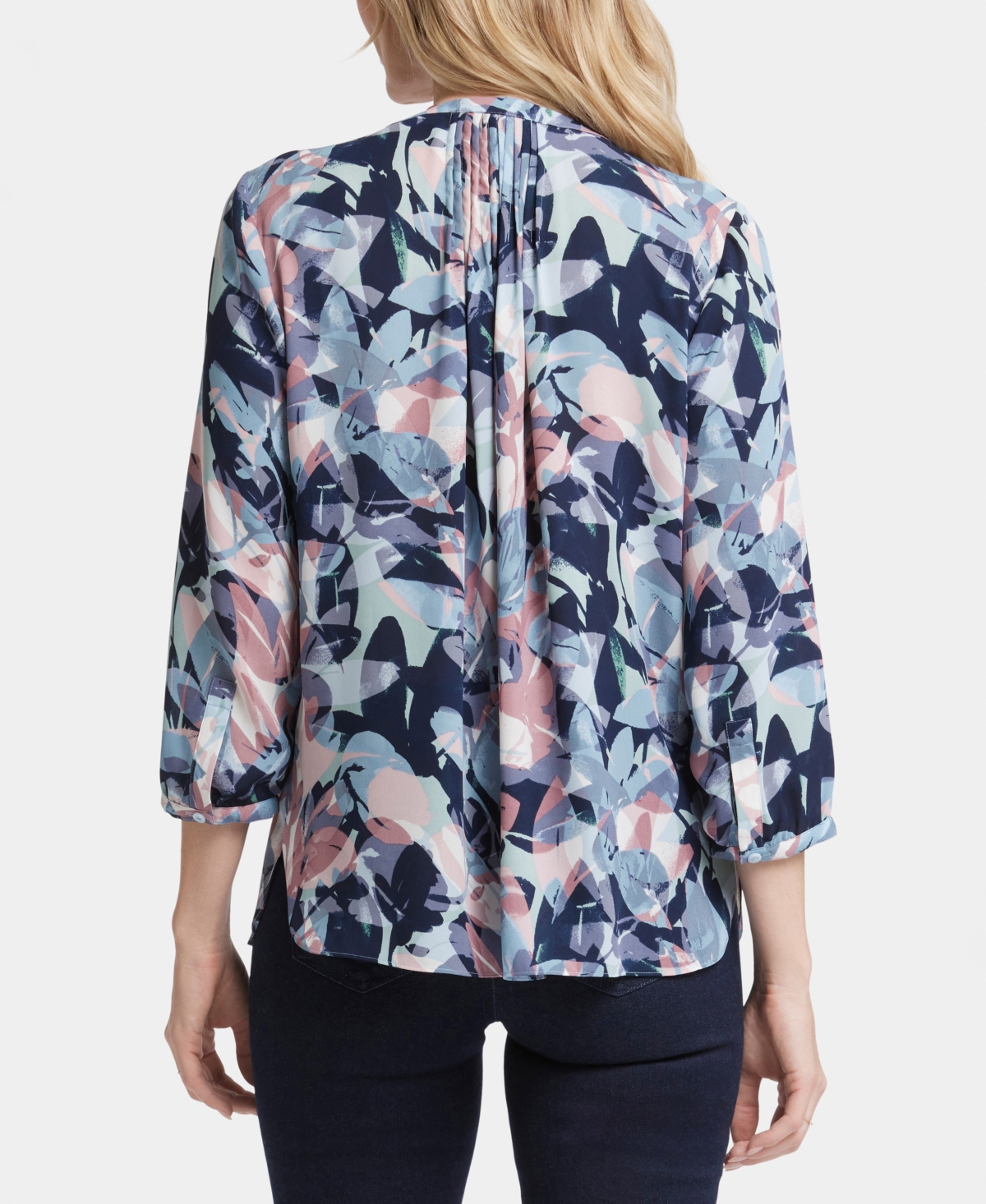 Nydj Pintuck Blouse In Cloud Nine