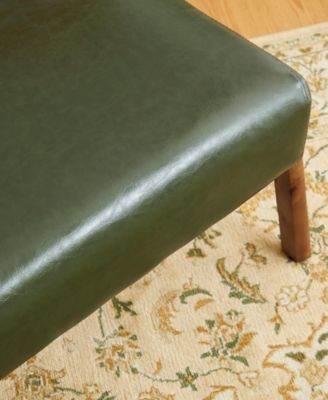 2-Pc. Leatherette Mid-century Modern Hunter Accent Stool and Chair