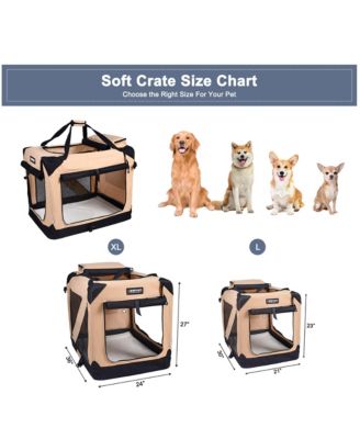 Soft Pet Crate: 36" - Beige