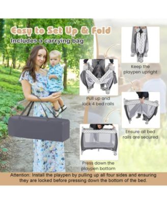 Baby 3 in 1 Playard Portable Nursery Center